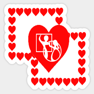 Interlocking Love Sticker